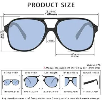 Stylish YDAOWKN Retro Aviator Sunglasses for Everyone