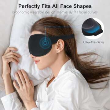 Gritin 3D Blackout Eye Mask for Sleep Comfort and Travel