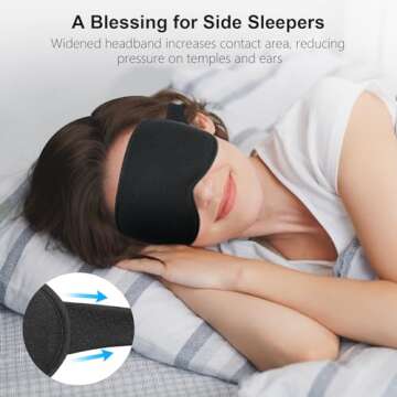Gritin 3D Blackout Eye Mask for Sleep Comfort and Travel