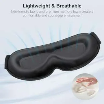 Gritin 3D Blackout Eye Mask for Sleep Comfort and Travel