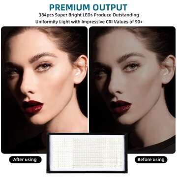 Travor FL-1x2A 2nd Gen Bi-Color Portable Rollable 30x60cm Flexible LED Light Panel Mat on Fabric Daylight 3200-5500K 48W 8000LM 384 SMD LED 90 CRI+ for Traveling filmmakers Outdoor Photography