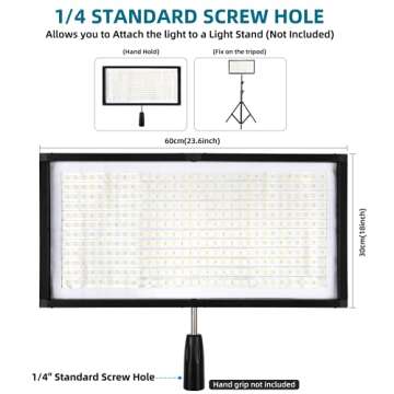 Travor FL-1x2A 2nd Gen Bi-Color Portable Rollable 30x60cm Flexible LED Light Panel Mat on Fabric Daylight 3200-5500K 48W 8000LM 384 SMD LED 90 CRI+ for Traveling filmmakers Outdoor Photography