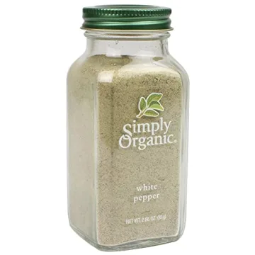 Simply Organic White Pepper for Light Sauces and Dishes