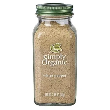 Simply Organic White Pepper for Light Sauces and Dishes