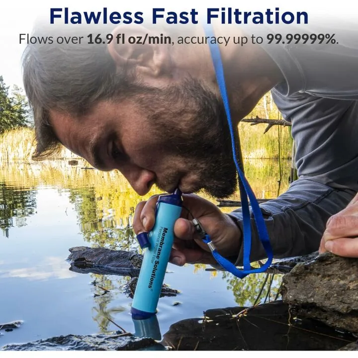 Straw Water Filter for Camping & Emergency Preparedness