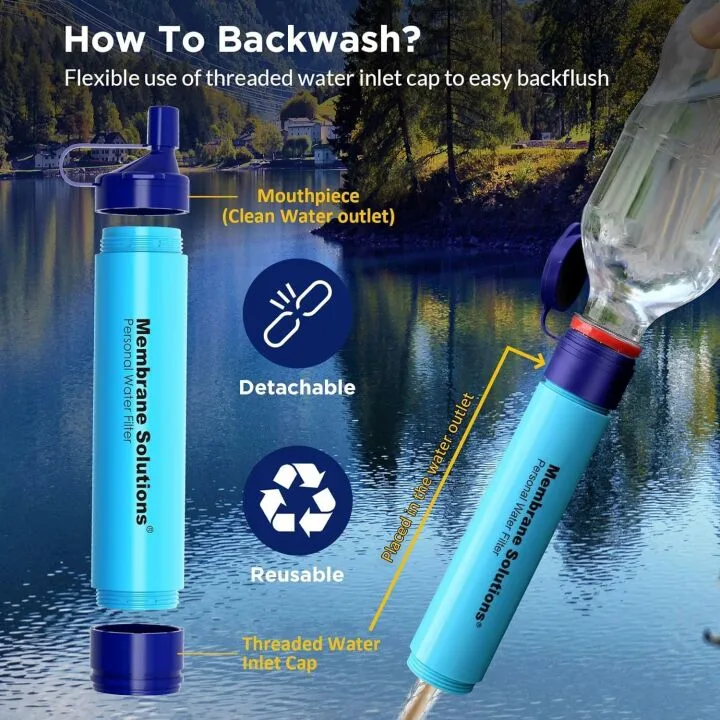Straw Water Filter for Camping & Emergency Preparedness