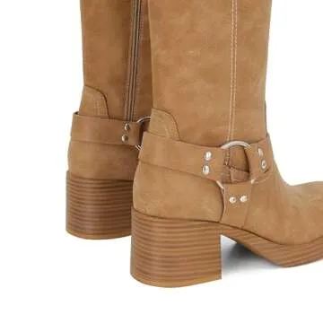 Stylish Women's Knee High Riding Boots - XBKXMK