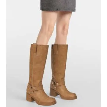 Stylish Women's Knee High Riding Boots - XBKXMK