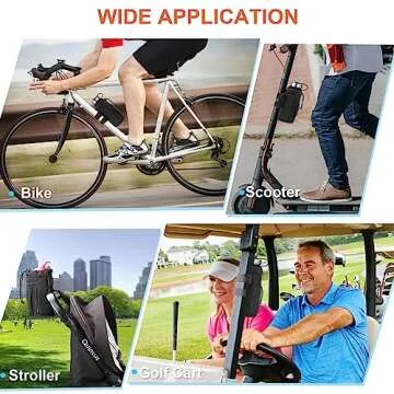 Desing Wish Bike Water Bottle Holder, 16-24oz Bike Cup Holder with Removable Non-Slip Straps Multiple Installation Methods Insulated Bike Bottle Holder for Mountain Bike, Road Bike, eBike, Scooter