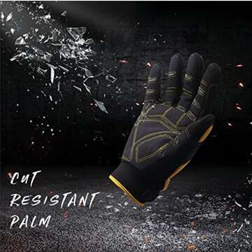 HANDLANDY Heavy Duty Work Gloves - Safety and Comfort