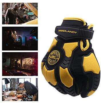 HANDLANDY Heavy Duty Work Gloves - Safety and Comfort