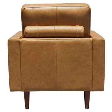 Rivet Cove Mid-Century Modern Leather Accent Chair