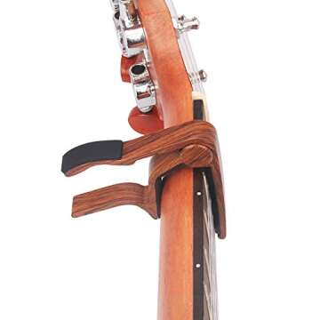 WINGO Pro Ukulele Capo for Soprano Concert Baritone,Rosewood.