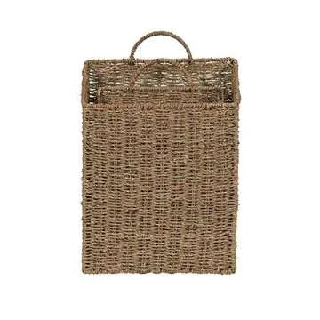Stylish Household Essentials Seagrass Wall Basket Set - 2 Piece