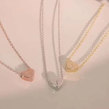 Tiny Heart Initial Anklet Personalized Gift for Women