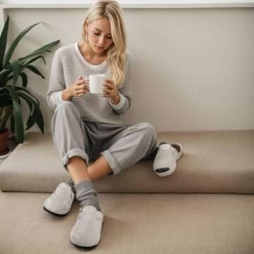 Stylish Clogs for Women Soft Leather Antislip Mules