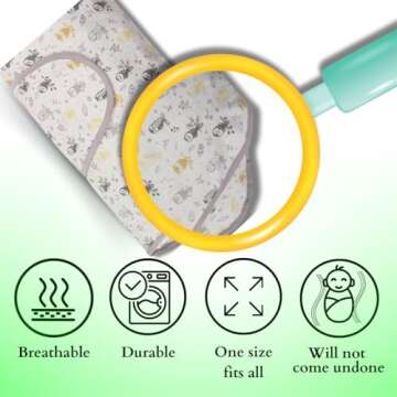 Miracle Blanket Swaddle Wrap - Newborn Essential Baby Blanket - Soft Sleep Sack Ideal for Newborns and Infants (Mint)