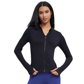 Stylish Sphinx Cat Women's Athletic Full Zip Jacket