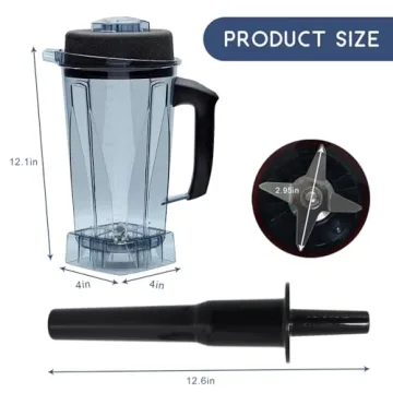 Durable 64 OZ Vitamixx Blender Pitcher with Tamper Tool