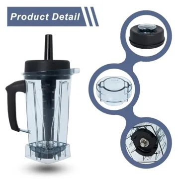 Durable 64 OZ Vitamixx Blender Pitcher with Tamper Tool