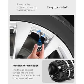 Stylish VIHIMAI Tire Valve Caps for Tesla Models 4 Pack