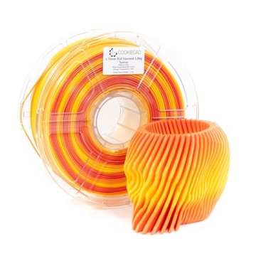 COOKIECAD Sunrise Filament - 1.75mm PLA Multicolor Ombre Filament for 3D Printing