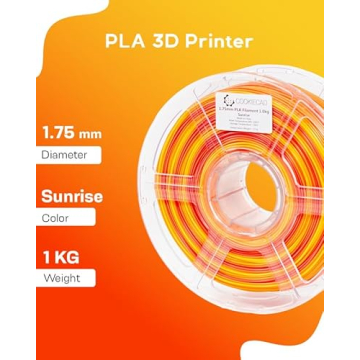 COOKIECAD Sunrise Multicolor PLA Filament for 3D Printing