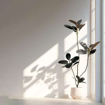 AfanD Artificial Rubber Tree,5.3ft Tall Fake Plants Artificial Rubber Plants for Indoor, Fake Trees for Office Home Living Room Floor Patio Greening Porch Decor。