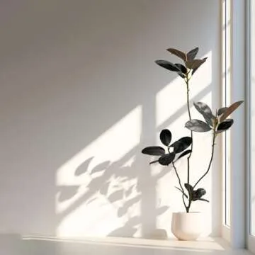 AfanD Artificial Rubber Tree,5.3ft Tall Fake Plants Artificial Rubber Plants for Indoor, Fake Trees for Office Home Living Room Floor Patio Greening Porch Decor。