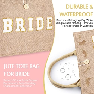 JUSTOTRY Bride Bag - Eco-Friendly Large Tote for Brides