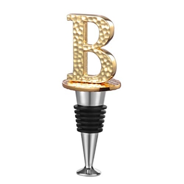 Miicol Wine Stopper, Prosecco Stopper, Wine Bottle Stopper, Personalised Champagne Stopper, Gold Win...