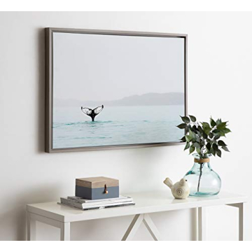 Whale Tail in The Mist Canvas Art by Amy Peterson 23x33