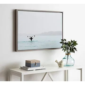 Whale Tail in The Mist Canvas Art by Amy Peterson 23x33