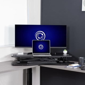 VIVO Extra Wide 38 inch Corner Desk Converter for Ergonomic Work