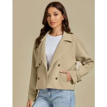 Luvamia Women's Khaki Trench Coat for Stylish Autumn Wear