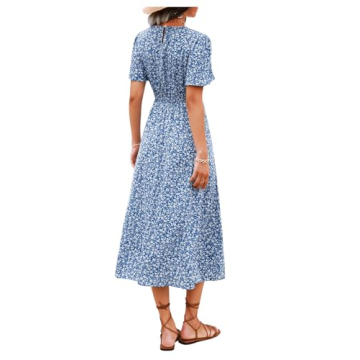 Floerns Casual Floral A Line Maxi Dress for Women