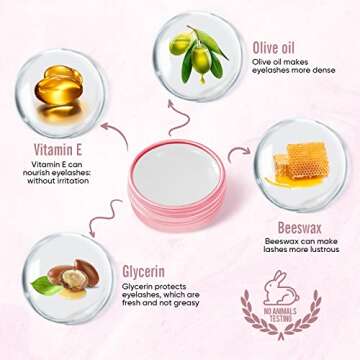 PERMANIA 2023 Lash Lift Balm, Water Soluble Silicone Adhesive, Strong Viscosity, Easy to Use, 2 in 1, Premium Formula, Large Capacity, White Peach