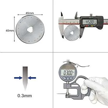 HEADLEY TOOLS 45mm Rotary Cutter Blades 15 Pack Fits Olfa, Fiskars, Replacement Rotary Blade for Arts Crafts Quilting Scrapbooking Sewing, Sharp and Durable