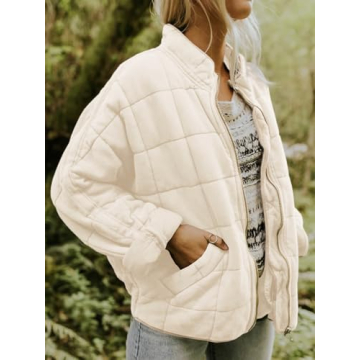 Women's Lightweight Quilted Jacket - Winter Fashion Essential