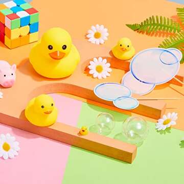 28 Piece Duck Cake Decorations - Baby Shower Toppers & Bubble Balls for Duck Theme Party Supplies