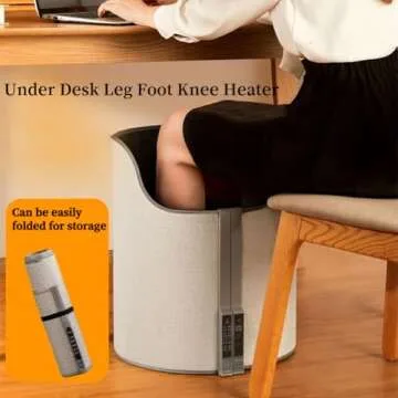 Folding Electric Heating Foot Warmer, Under Desk Leg Warmer, Folding Electric Feet Heater, Foldable ...