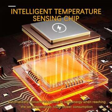 Folding Electric Heating Foot Warmer, Under Desk Leg Warmer, Folding Electric Feet Heater, Foldable Leg Warmer, with Thermostat and Timer, 4d Foldable Silent and Energy Efficient (with Foot pad)