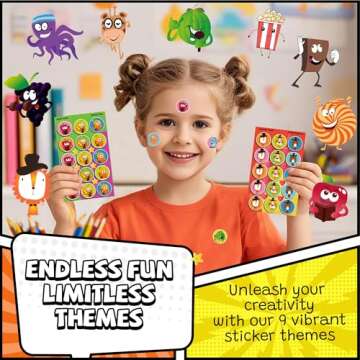 HORIECHALY Scratch and Sniff Stickers, Smelly Stickers 9 Scents 36 Sheets, Fruit and Food Scented Stickers for Kids Reward, Classroom Stickers for Teacher, Students, Elementary, Toddlers