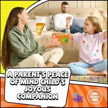 HORIECHALY Scratch and Sniff Stickers, Smelly Stickers 9 Scents 36 Sheets, Fruit and Food Scented Stickers for Kids Reward, Classroom Stickers for Teacher, Students, Elementary, Toddlers