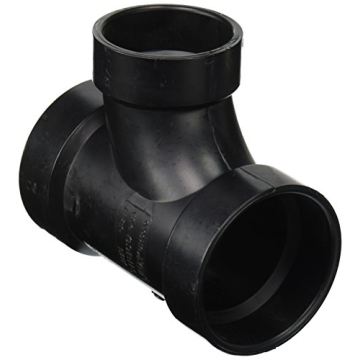 Genova Products 81121 ABS-DWV Reducing Sanitary Tees for Plumbing 2" x 2" x 1-1/2"