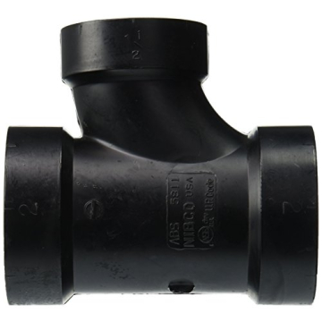 Genova 81121 ABS-DWV Reducing Sanitary Tees for Plumbing