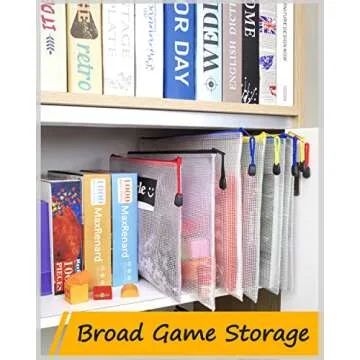 SUNEE 12pcs Large Zipper Pouches for Organizing Toys & Crafts