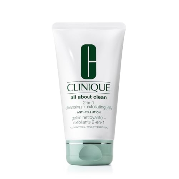 Clinique All About Clean 2-in-1 Cleansing + Exfoliating Jelly, Face Cleanser & Exfoliator With Salic...