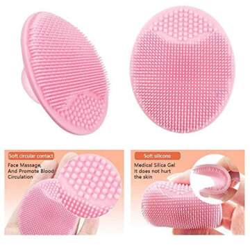 20PCS Face Scrubber,Silicone Facial Cleansing Brush Face Exfoliator Pads Face Scrub Brush for Skin Facial Scrubber Facial Cleanser Brush