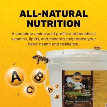 Mann Lake Pollen Substitute Dry Feed, High Protein, Boosts Brood, Healthy Colony, Beekeeper Essential, Free from Animal by-Products, Rich in Vitamins & Amino Acids, 10 lb